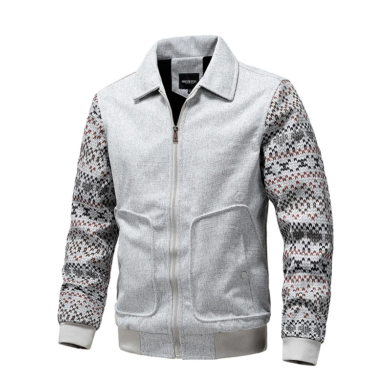 Herren Strickblouson mit Reißverschluss und Norwegerärmeln Nord Taschen