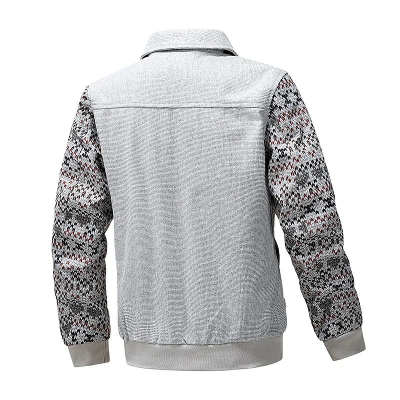 Herren Strickblouson mit Reißverschluss und Norwegerärmeln Nord Taschen