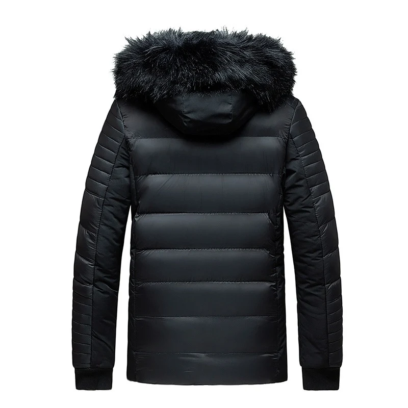 Herren Steppjacke mit Kapuze und Kunstfellbesatz, wind- und wasserabweisend Nord Taschen