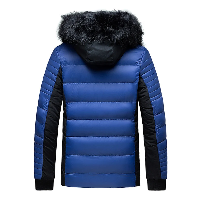 Herren Steppjacke mit Kapuze und Kunstfellbesatz, wind- und wasserabweisend Nord Taschen