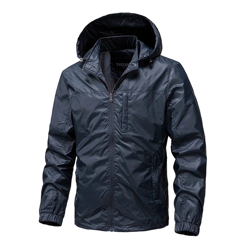 Herren Leichte wasserabweisende kompakt verstaubare Windjacke mit Kapuze Nord Taschen