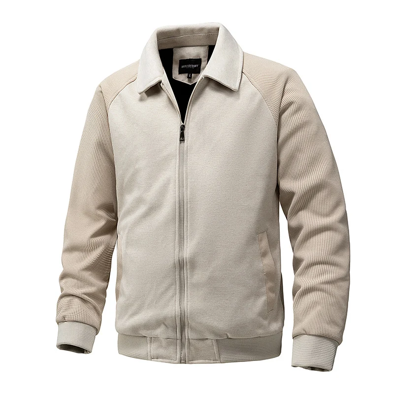 Herren Lässige Sweatjacke mit Reißverschluss und strukturierten Rippenärmeln Nord Taschen