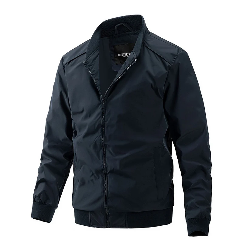 Herren Bomberjacke mit geripptem Bund und winddichtem wasserabweisendem Obermaterial Nord Taschen