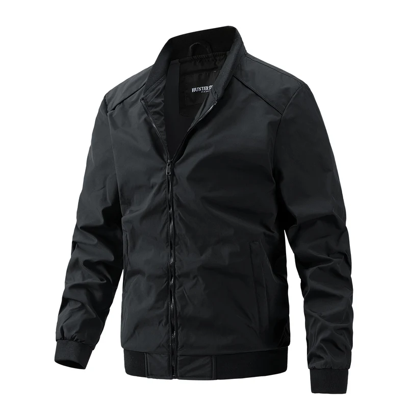 Herren Bomberjacke mit geripptem Bund und winddichtem wasserabweisendem Obermaterial Nord Taschen