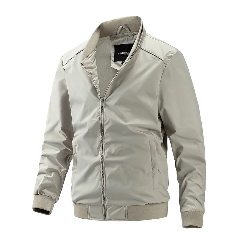 Herren Bomberjacke mit geripptem Bund und winddichtem wasserabweisendem Obermaterial Nord Taschen
