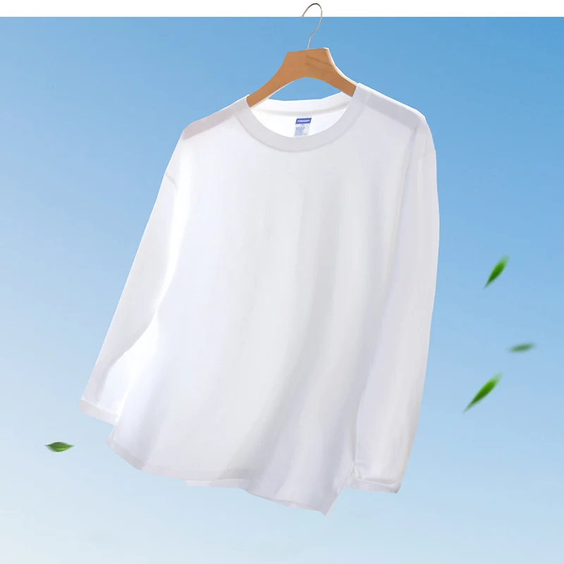 Unisex Langärmliges Premium-Basics-Langarmshirt aus Baumwollmix mit Rundhalsausschnitt Nord Taschen