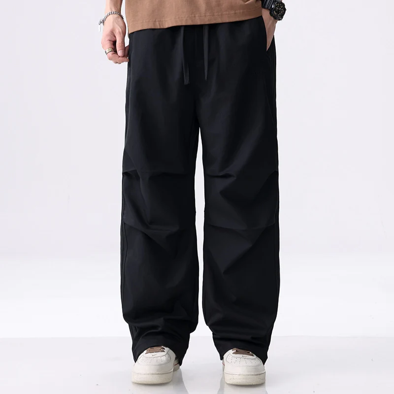 Herren Weite Cargo-Hose mit Tunnelzug, Knie-Panels und seitlichen Zierstreifen Nord Taschen