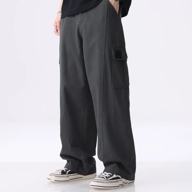 Herren weit geschnittene Baumwoll-Cargohose mit aufgesetzten Beintaschen und Relaxed-Fit Nord Taschen