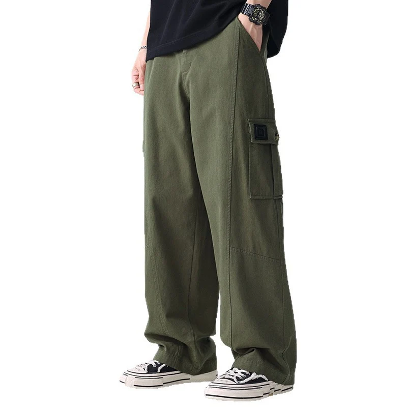 Herren weit geschnittene Baumwoll-Cargohose mit aufgesetzten Beintaschen und Relaxed-Fit Nord Taschen