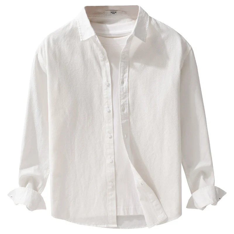 Herren Texturiertes Baumwoll-Hemdjacken-Overshirt im Relaxed-Fit mit Kentkragen Nord Taschen