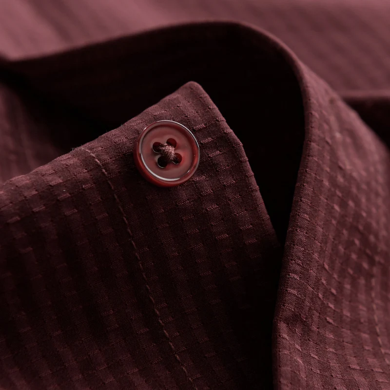 Herren Struktur-Overshirt aus atmungsaktivem Baumwollmix mit feinem Streifenrelief und Brusttasche Nord Taschen