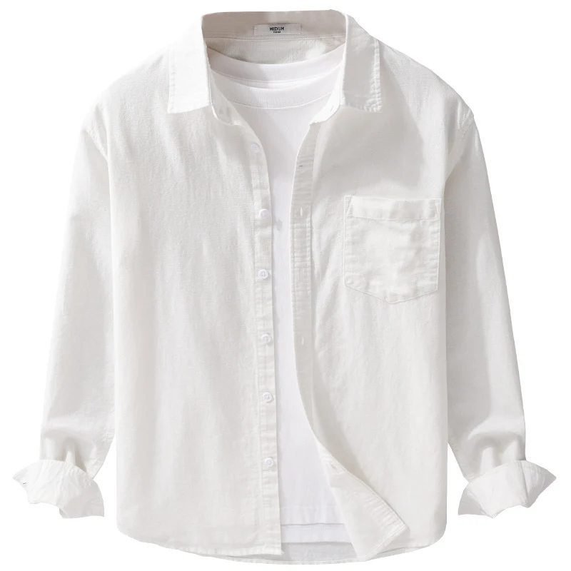 Herren Soft‑Touch Baumwollmix Overshirt im Layering‑Look mit Brusttasche Nord Taschen