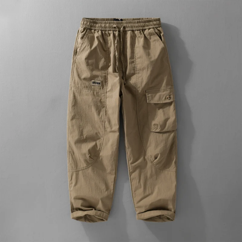 Herren Relaxte Cargo-Hose mit elastischem Bund, Kordelzug und vielseitigen Beintaschen Nord Taschen