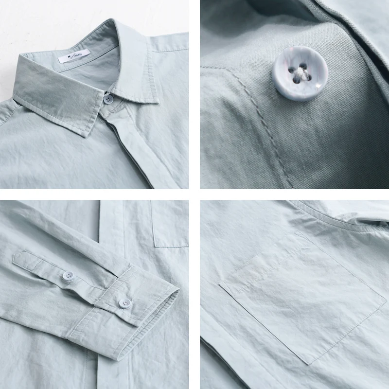 Herren Relaxed-Fit Baumwoll-Overshirt mit Kentkragen und Brusttasche Nord Taschen