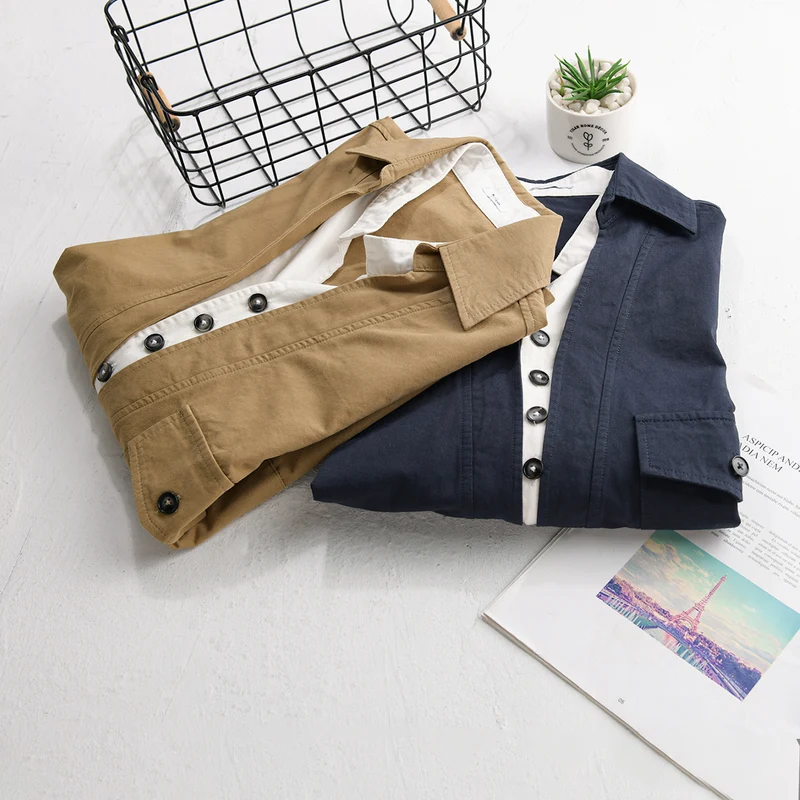 Herren Overshirt-Hemd mit halber Knopfleiste und aufgesetzter Brusttasche Nord Taschen