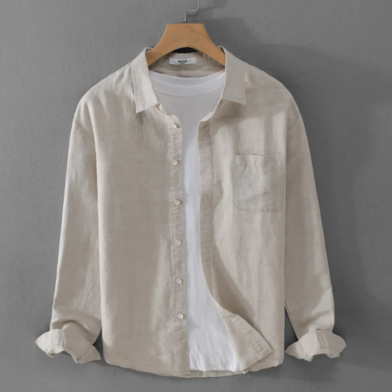 Herren Overshirt aus Baumwollmix mit Brusttasche und lockerem Schnitt Nord Taschen