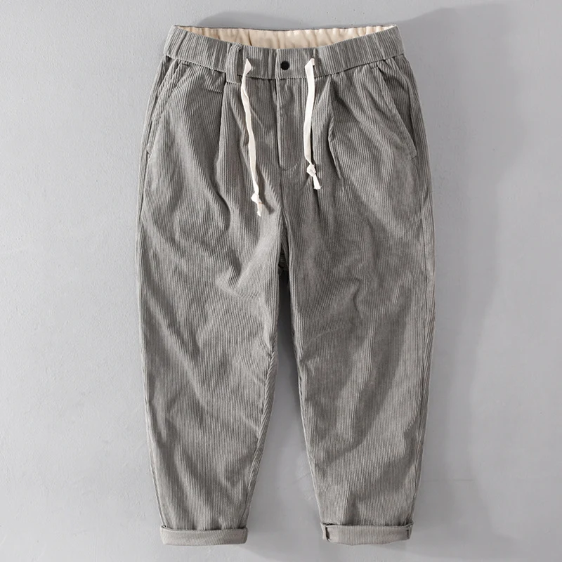 Herren Kordhose im Relaxed‑Tapered mit Kordelzugbund und Umschlag Nord Taschen
