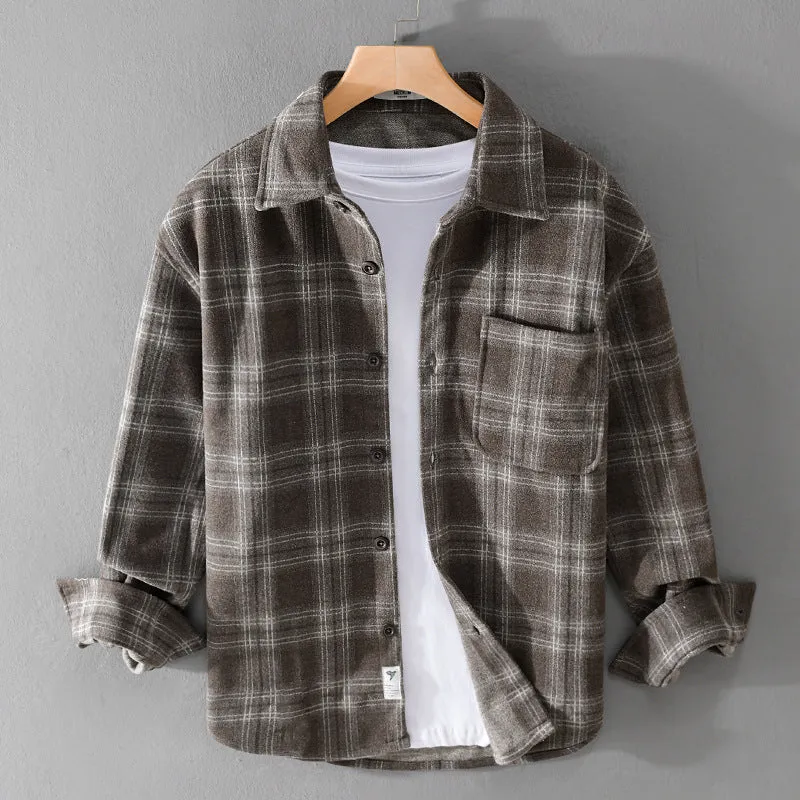 Herren Karo-Flanell-Overshirt mit Brusttasche und Relaxed-Fit Nord Taschen