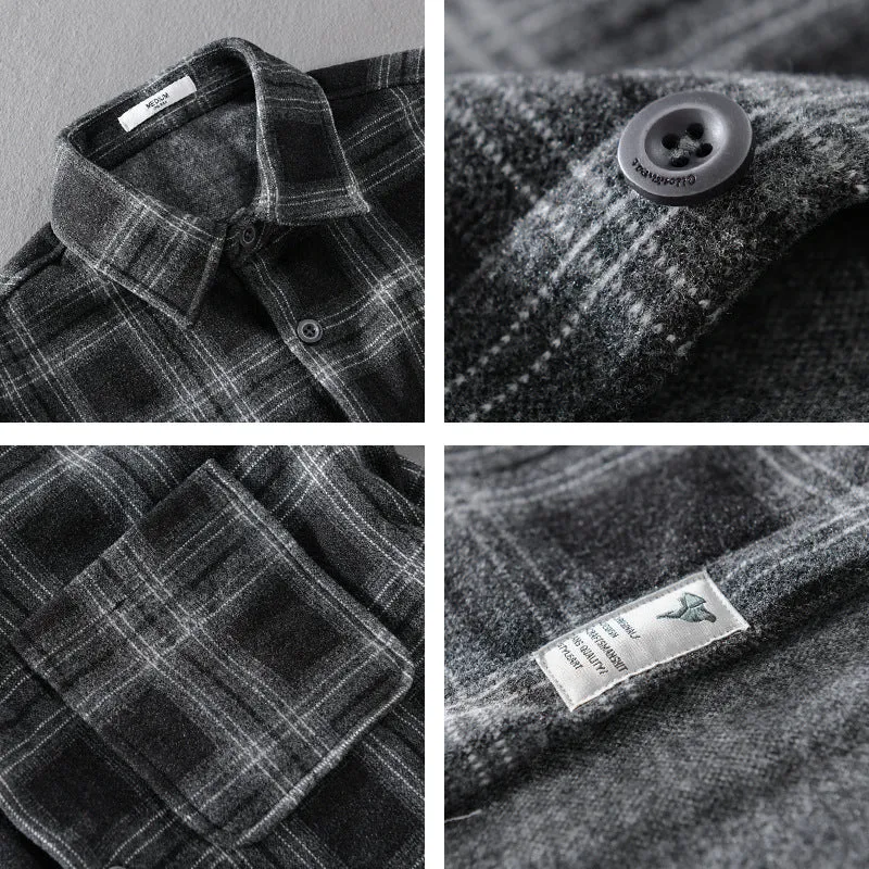 Herren Karo-Flanell-Overshirt mit Brusttasche und Relaxed-Fit Nord Taschen
