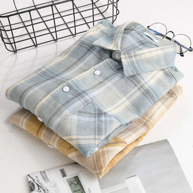 Herren Kariertes Leichtes Flanell-Overshirt mit Brusttasche und Relaxed-Fit Nord Taschen