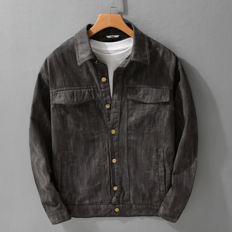 Herren Jeansjacke im Acid‑Wash Look mit Oversize‑Schnitt Nord Taschen
