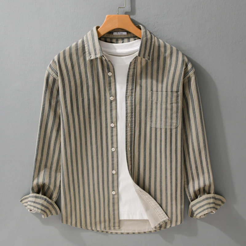 Herren Hemd mit Button-Down-Kragen aus atmungsaktivem Leinen-Baumwollmix in Relaxed-Passform Nord Taschen