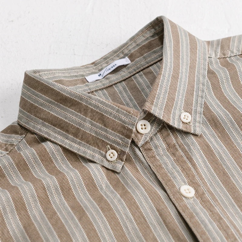 Herren Hemd mit Button-Down-Kragen aus atmungsaktivem Leinen-Baumwollmix in Relaxed-Passform Nord Taschen