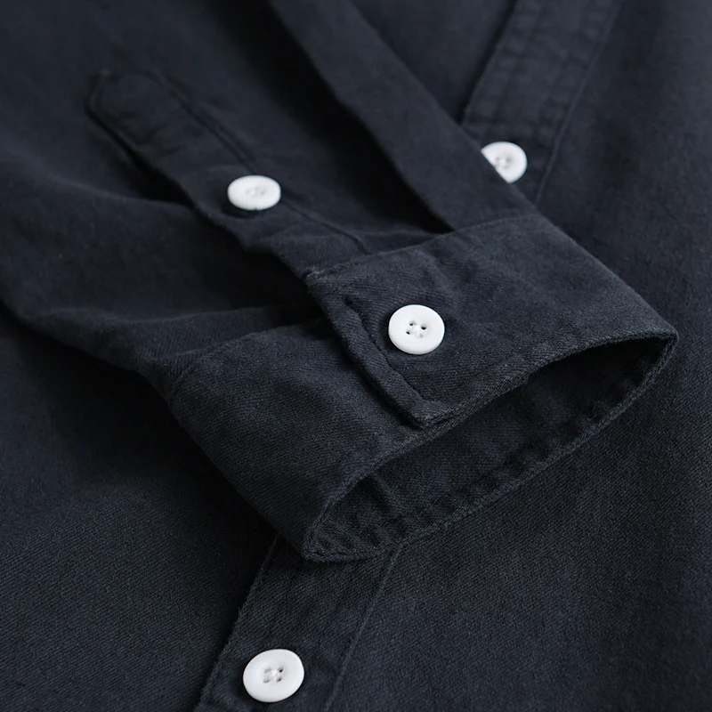 Herren Freizeit-Hemdjacke aus schwerem Baumwoll-Twill mit Kentkragen und aufgesetzter Brusttasche Nord Taschen