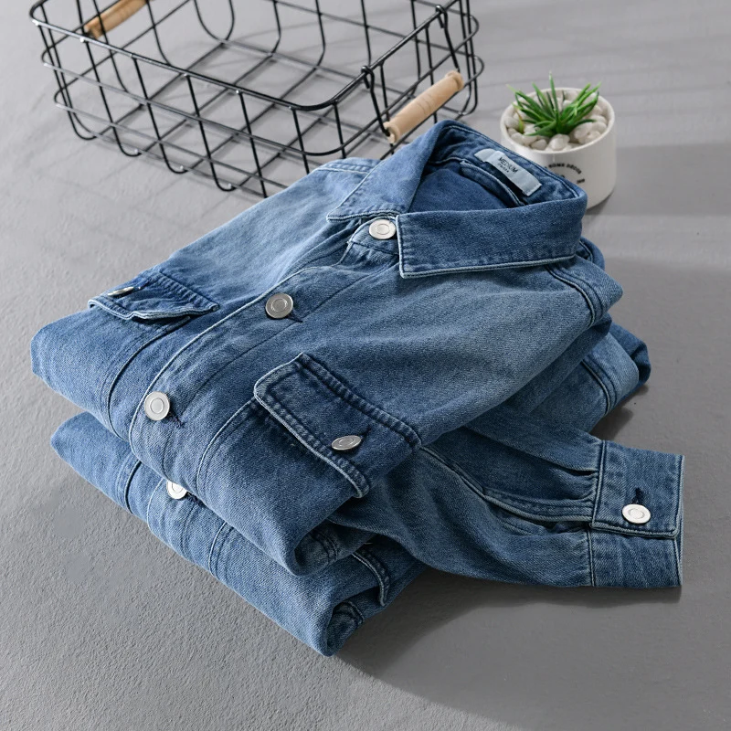 Herren Denim-Utility-Hemdjacke mit Brusttaschen und legerer Passform Nord Taschen