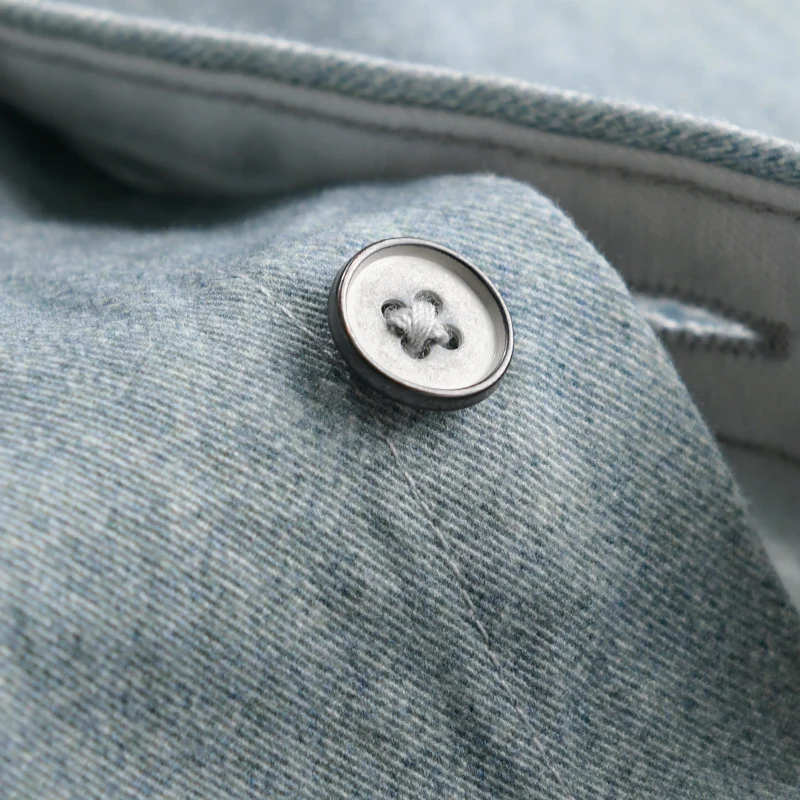 Herren Denim-Overshirt mit Used‑Effekt und Brusttasche Nord Taschen