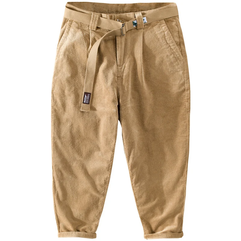 Herren Cordhose im Relaxed-Fit mit konischer Passform und Canvas-Gürtel Nord Taschen