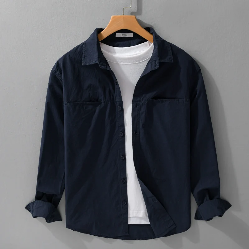 Herren Casual-Layering Hemdjacke mit versteckten Brustpaspeln und weichem Griff Nord Taschen