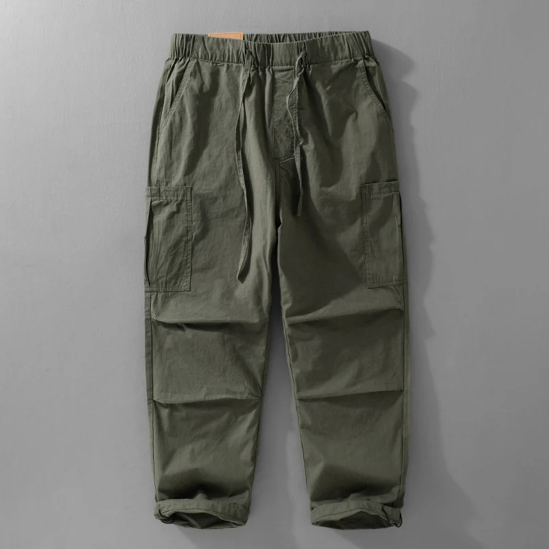 Herren Cargohose mit elastischem Bund, Kordelzug und aufgesetzten Beintaschen Nord Taschen