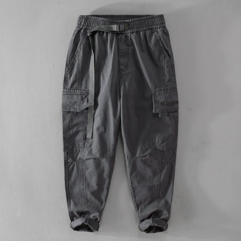 Herren Cargohose im Military-Look mit verstärkten Knien und elastischem Beinabschluss Nord Taschen