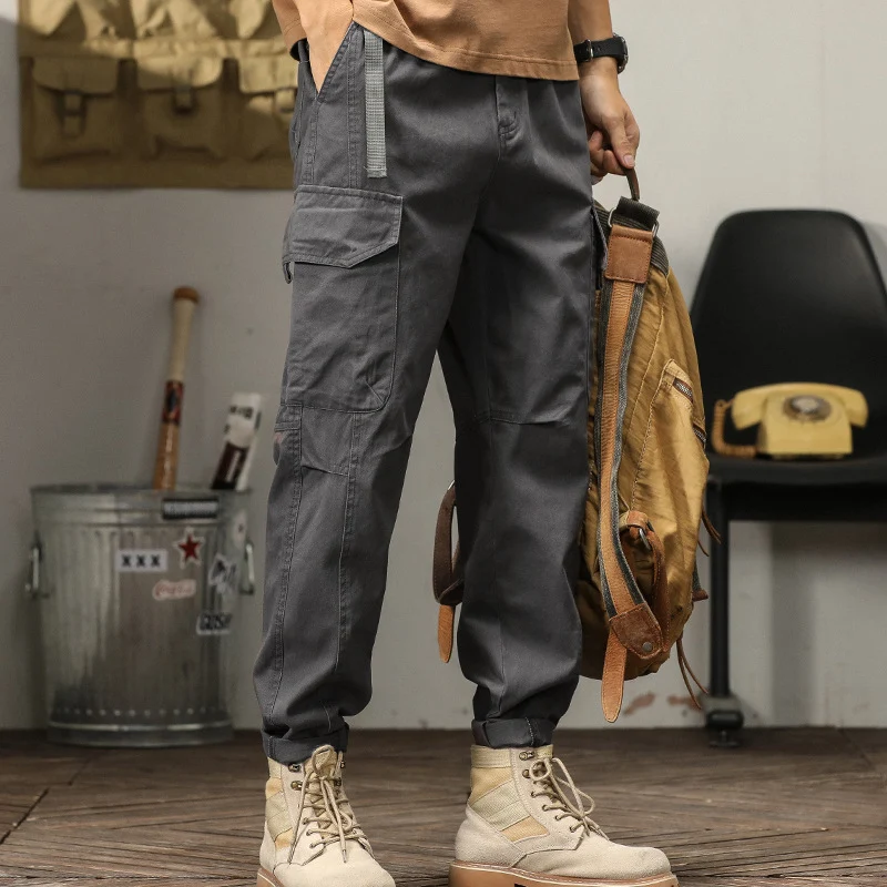 Herren Cargohose im Military-Look mit verstärkten Knien und elastischem Beinabschluss Nord Taschen