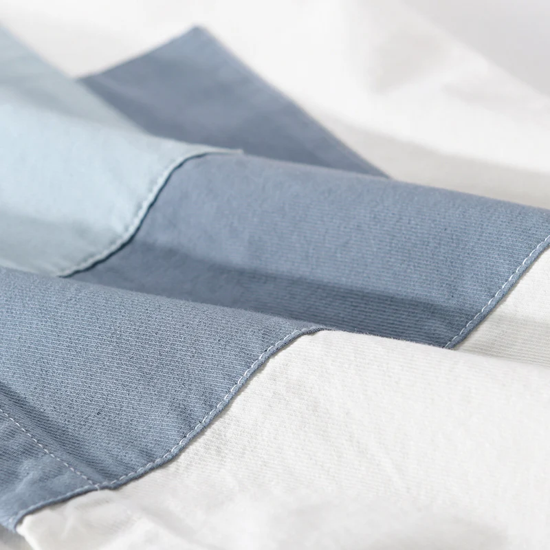 Herren Baumwoll-Overshirt mit farbigen Blockpaneelen und Kentkragen Nord Taschen