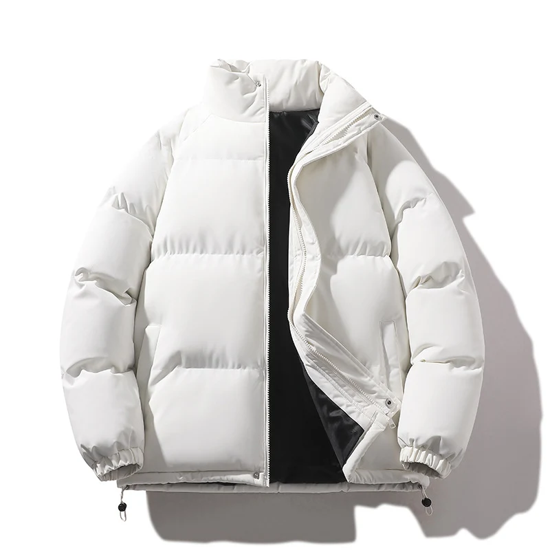 Unisex Wattierte Steppjacke aus Daunenimitat mit hohem Kragen und Kordelzug Nord Taschen