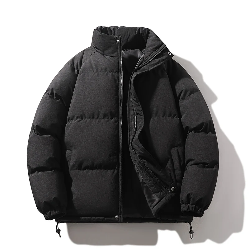 Unisex Wattierte Steppjacke aus Daunenimitat mit hohem Kragen und Kordelzug Nord Taschen