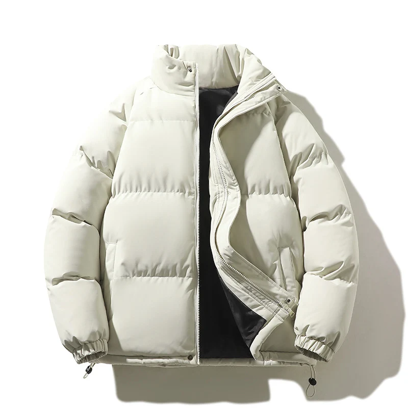 Unisex Wattierte Steppjacke aus Daunenimitat mit hohem Kragen und Kordelzug Nord Taschen