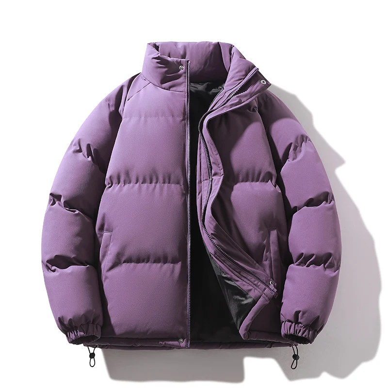 Unisex Wattierte Steppjacke aus Daunenimitat mit hohem Kragen und Kordelzug Nord Taschen
