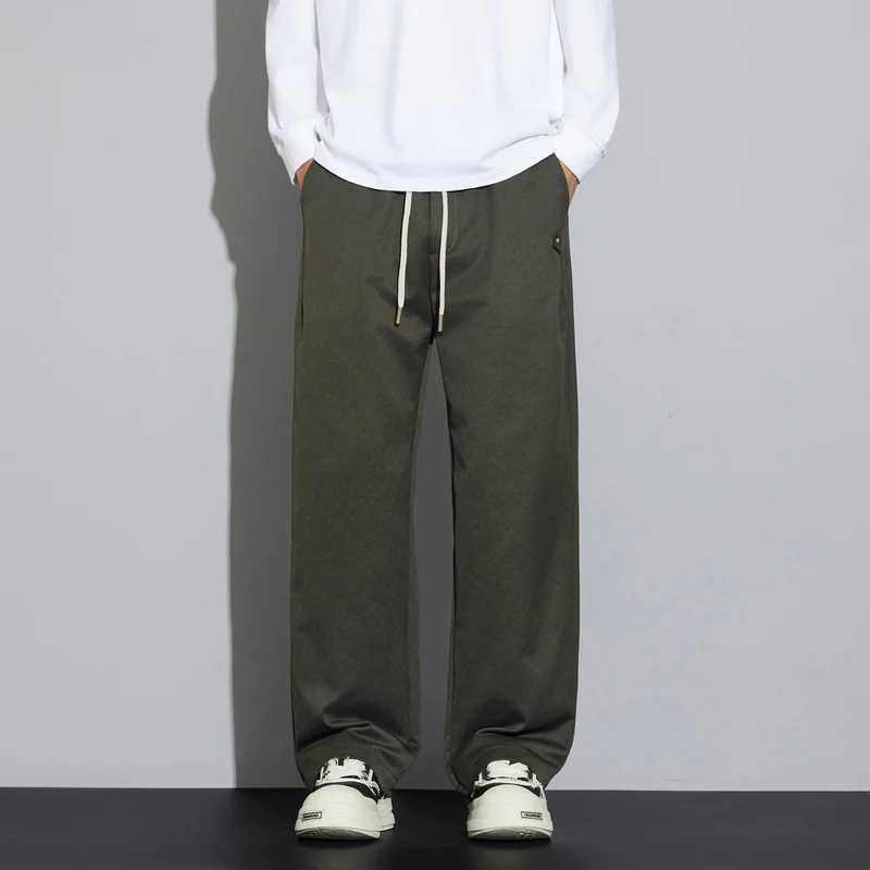Herren Weite Relaxed‑Fit Stoffhose mit Tunnelzug & Bügelfalte Nord Taschen