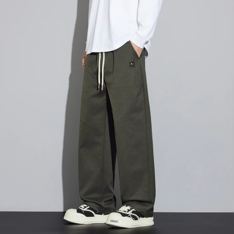 Herren Weite Relaxed‑Fit Stoffhose mit Tunnelzug & Bügelfalte Nord Taschen