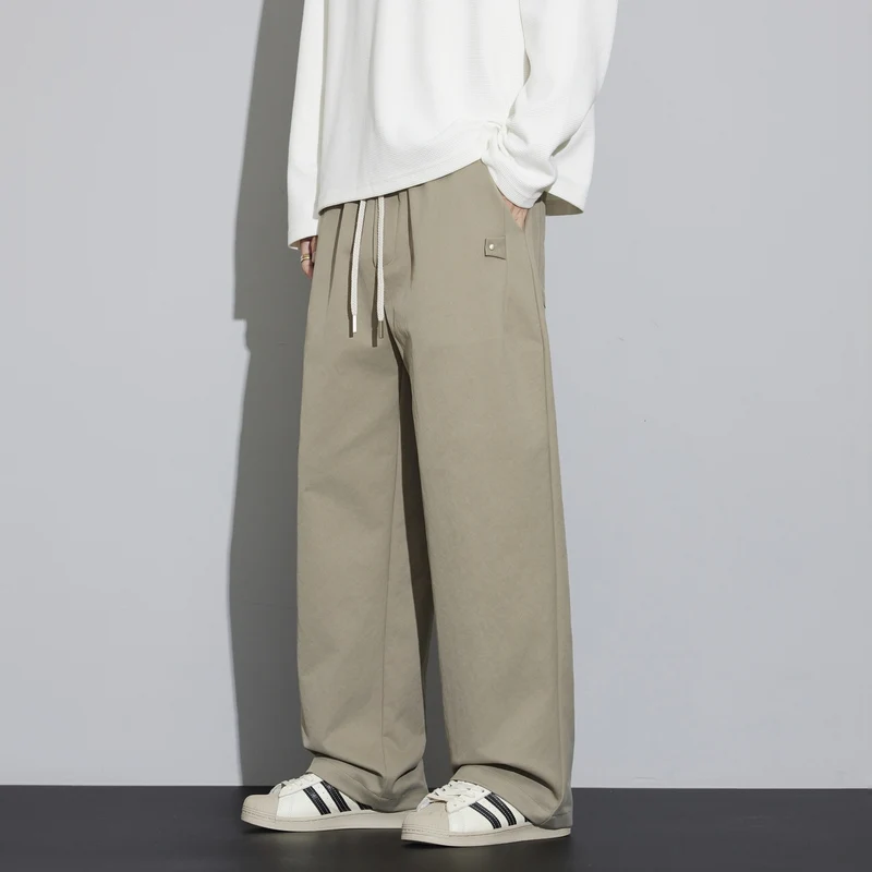 Herren Weite Relaxed‑Fit Stoffhose mit Tunnelzug & Bügelfalte Nord Taschen