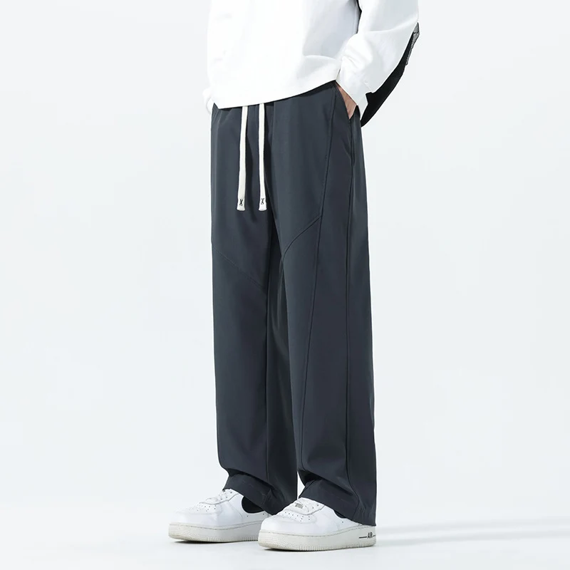 Herren Weite Relaxed‑Fit Freizeithose mit Tunnelzugbund und Teilungsnähten Nord Taschen