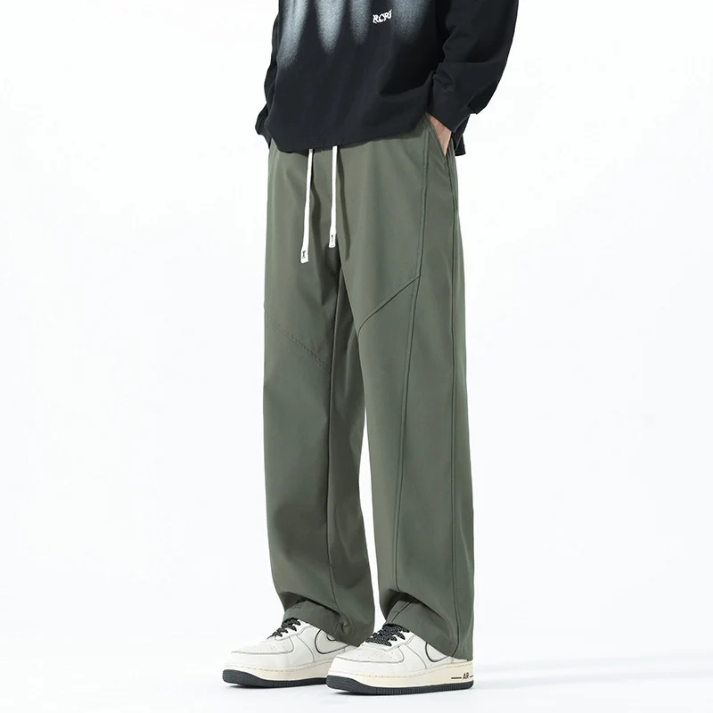 Herren Weite Relaxed‑Fit Freizeithose mit Tunnelzugbund und Teilungsnähten Nord Taschen