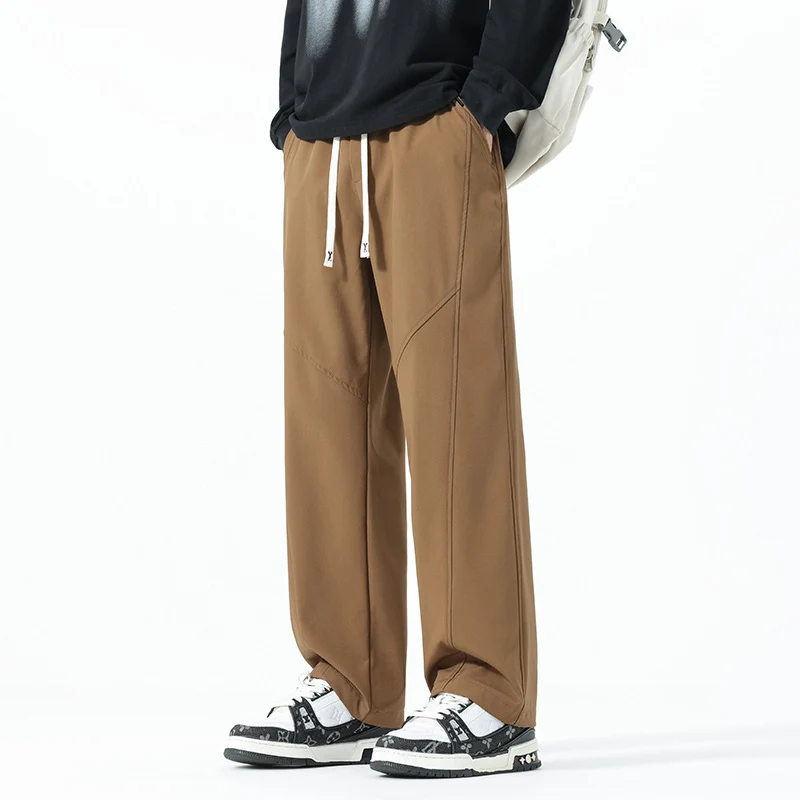Herren Weite Relaxed‑Fit Freizeithose mit Tunnelzugbund und Teilungsnähten Nord Taschen