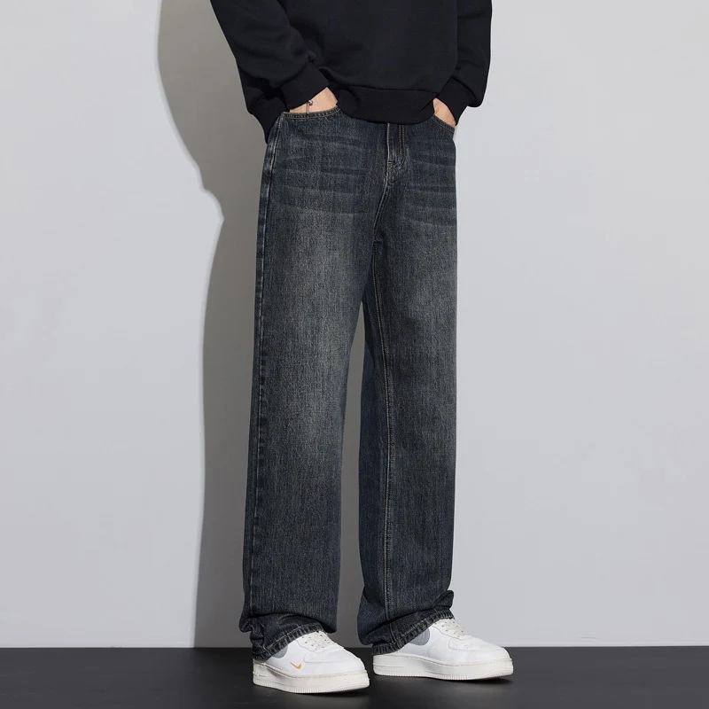 Herren Weite Denim-Jeans im Vintage-Look mit tiefer Leibhöhe und lässiger Passform Nord Taschen