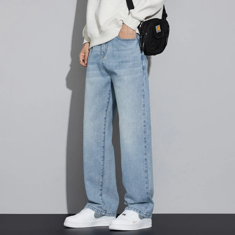 Herren Weite Denim-Jeans im Vintage-Look mit tiefer Leibhöhe und lässiger Passform Nord Taschen