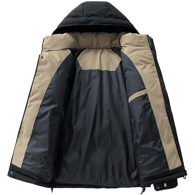 Herren Wattierte Urban-Thermojacke mit gesteppter Optik, hohem Stehkragen und Utility-Taschen Nord Taschen