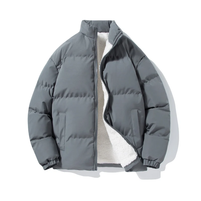 Herren Thermo‑Steppjacke mit Sherpa‑Fleece‑Innenfutter, Stehkragen und verdecktem Reißverschluss Nord Taschen